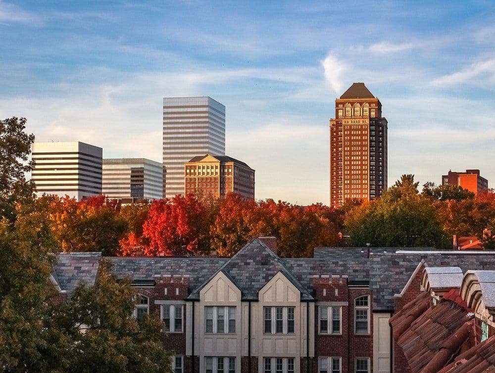 Downtown Clayton in autumn